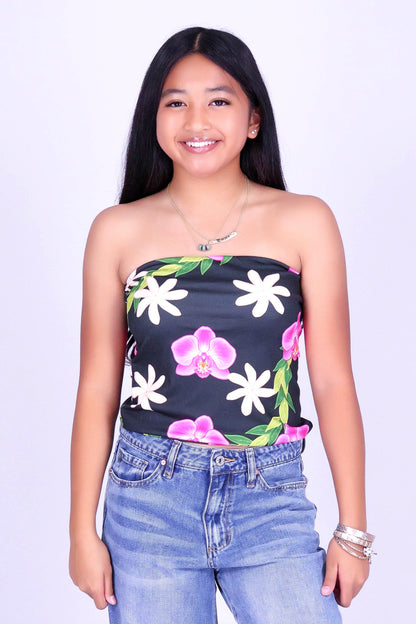 ORCHID TIARE TUBE TOP | KIDS SIZE 2-16