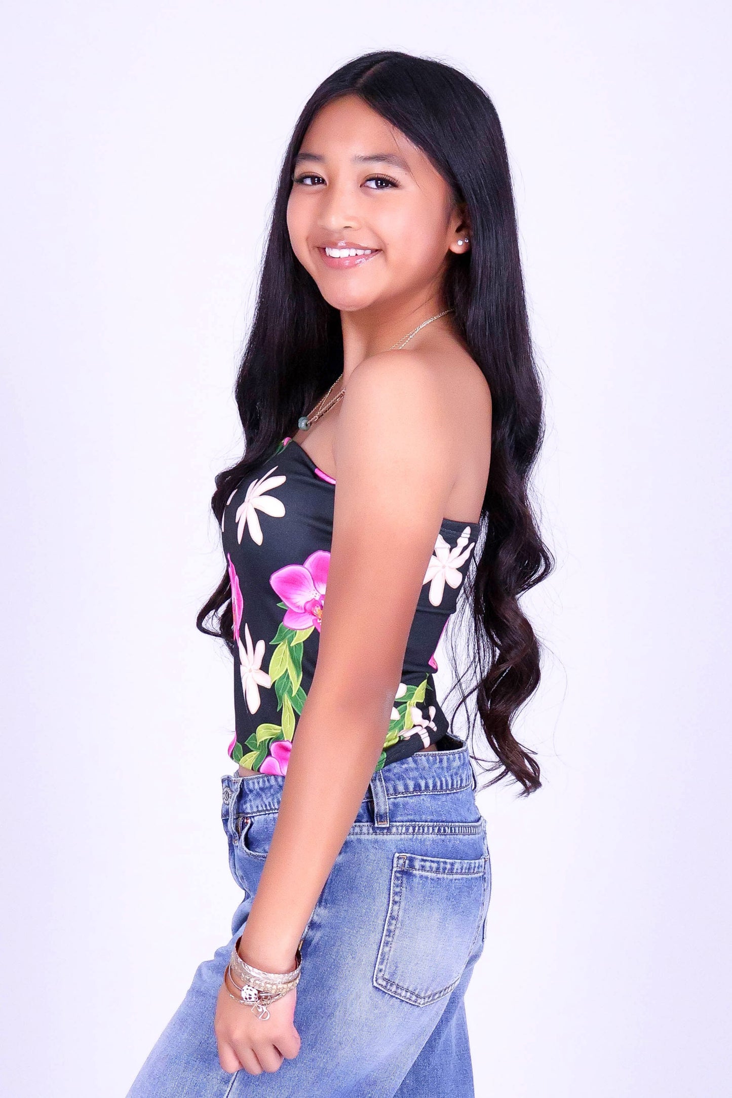 ORCHID TIARE TUBE TOP | KIDS SIZE 2-16