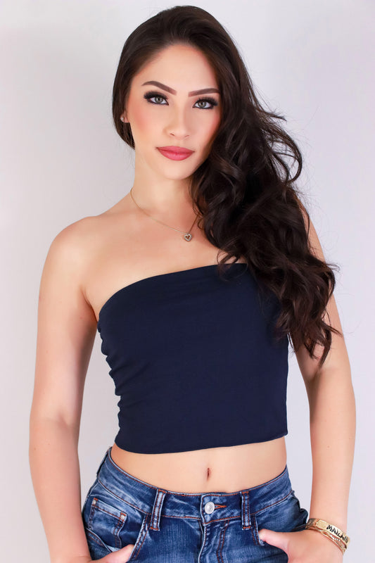 Jeans Warehouse Hawaii - TANK/TUBE SOLID BASIC - UNTIL FOREVER CROP TUBE TOP | By ACTIVE USA