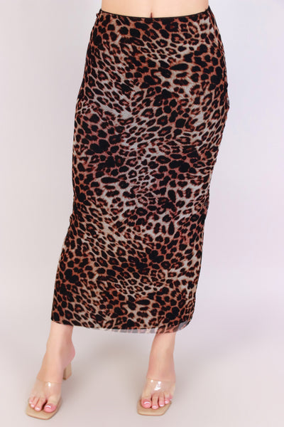 Jeans Warehouse Hawaii - KNIT LONG SKIRT - WILD INSTINCT SKIRT | By HEART & HIPS