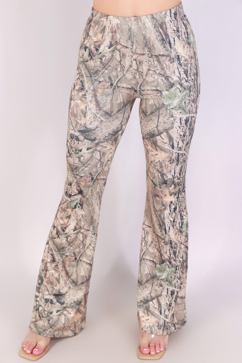 Jeans Warehouse Hawaii - PRINT KNIT PANTS - HUNTING CAMO FLARE PANTS | By PAPERMOON/ B_ENVIED