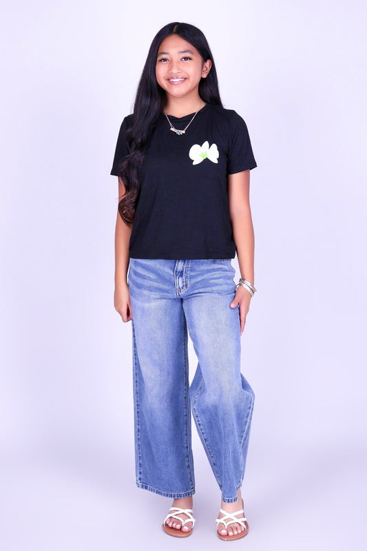 ORCHID CROWN LEI TEE | KIDS SIZE 2-16