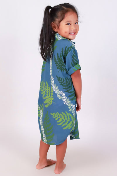 Jeans Warehouse Hawaii - DRESSES 2T-4T - PIKAKE PALAPALAI BUTTON UP | KIDS SIZE 2T-4T | By LUZ