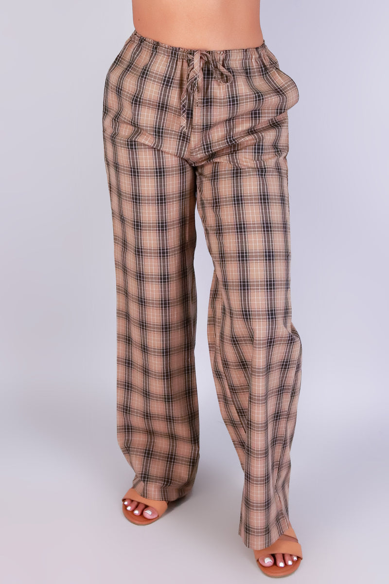 Jeans Warehouse Hawaii - PRINT WOVEN PANTS - CHECKMATE PAJAMA PANTS | By ACTIVE USA