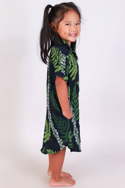 Jeans Warehouse Hawaii - DRESSES 2T-4T - PIKAKE PALAPALAI BUTTON UP | KIDS SIZE 2T-4T | By LUZ