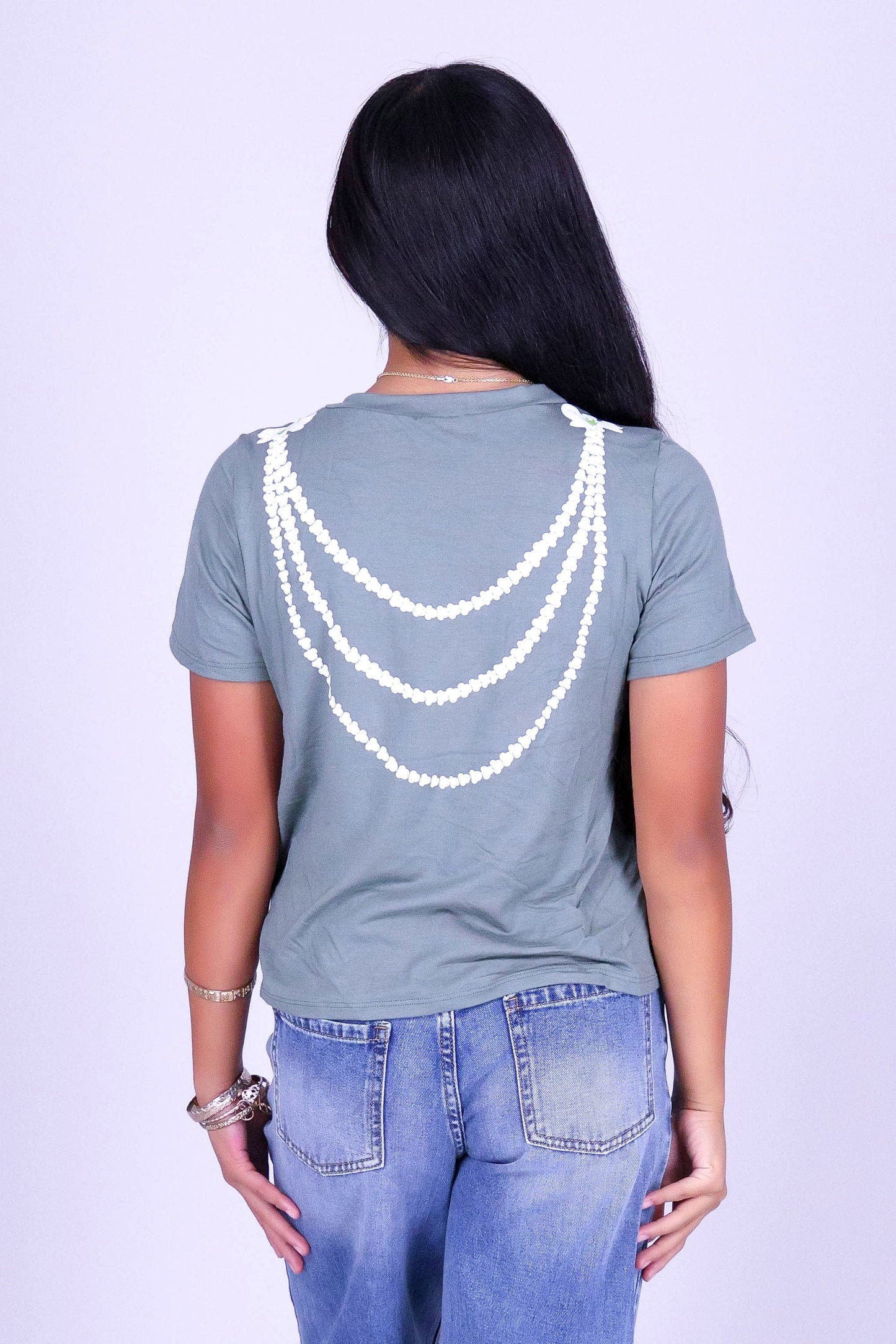ORCHID CROWN LEI TEE | KIDS SIZE 2-16