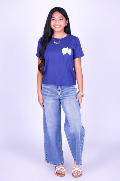 ORCHID CROWN LEI TEE | KIDS SIZE 2-16