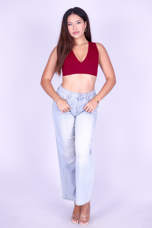 HERE FOR IT CROP TOP