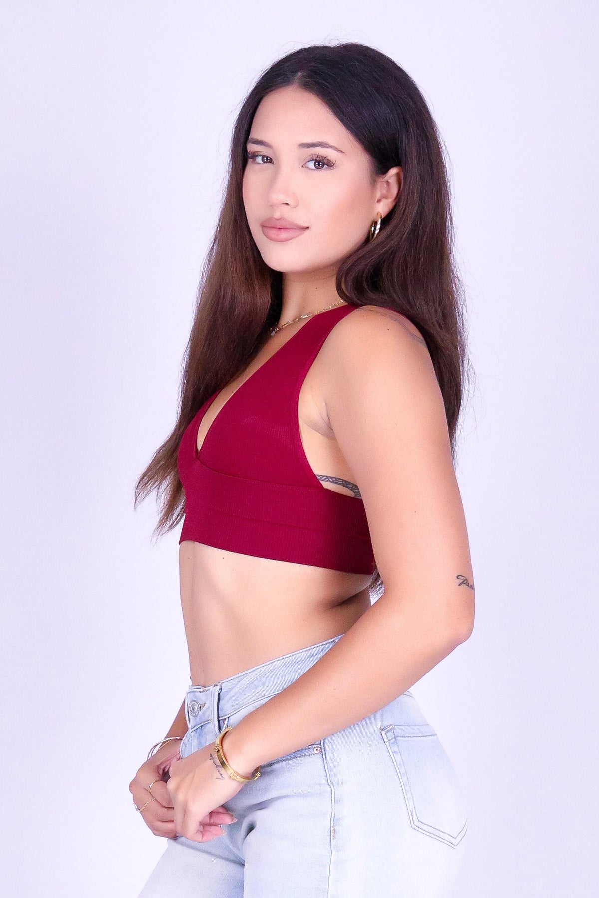 HERE FOR IT CROP TOP