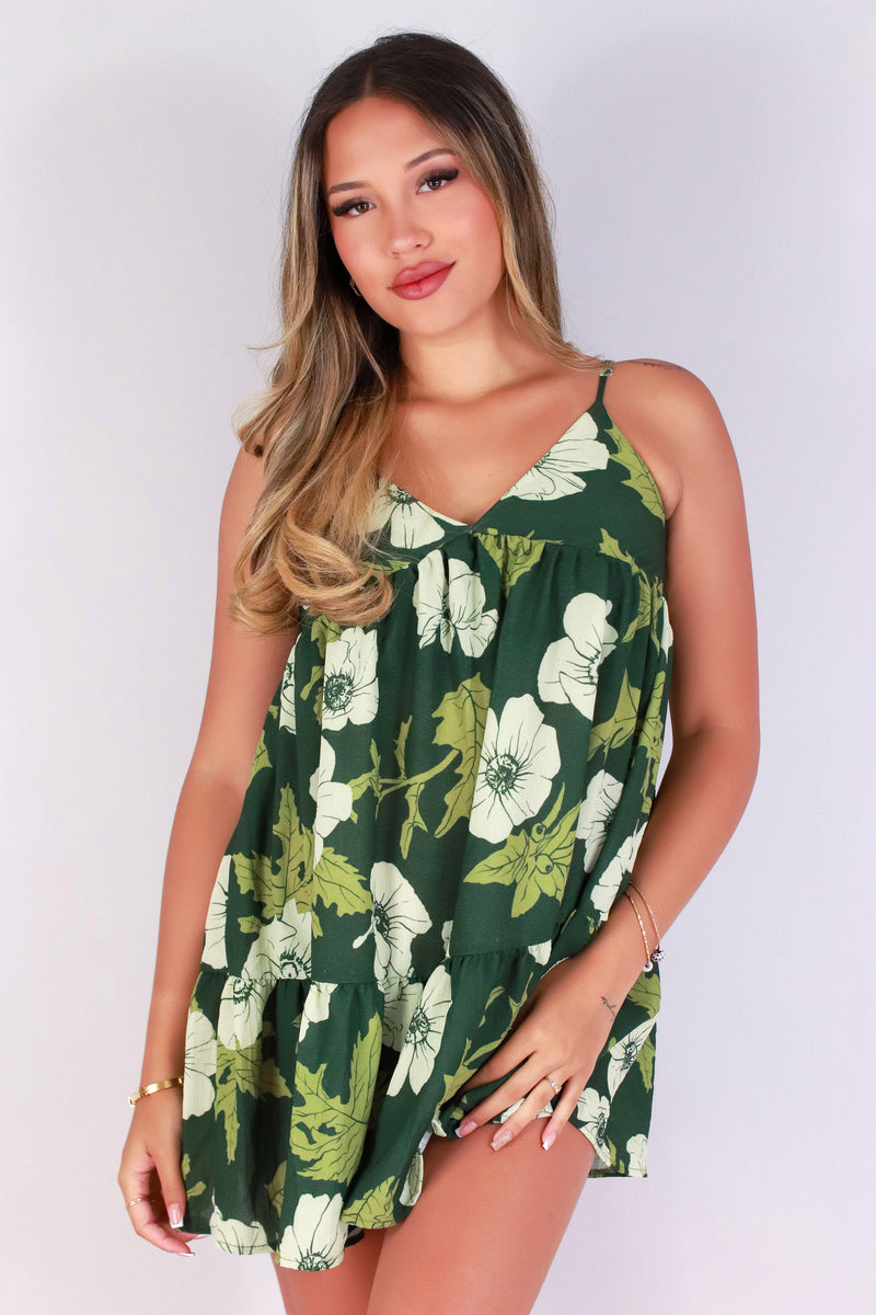 Jeans Warehouse Hawaii - S/L SHORT PRINT DRESSES - PUA KALA TIERED DRESS | By LUZ