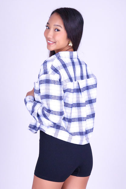 COME AS YOU ARE PLAID TOP