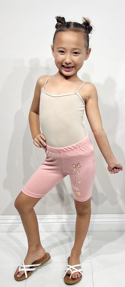 Jeans Warehouse Hawaii - NON DENIM SHORTS 4-6X - HAPPY GIRL BIKER SHORTS | KIDS SIZE 4-6X | By B1 WHOLESALER