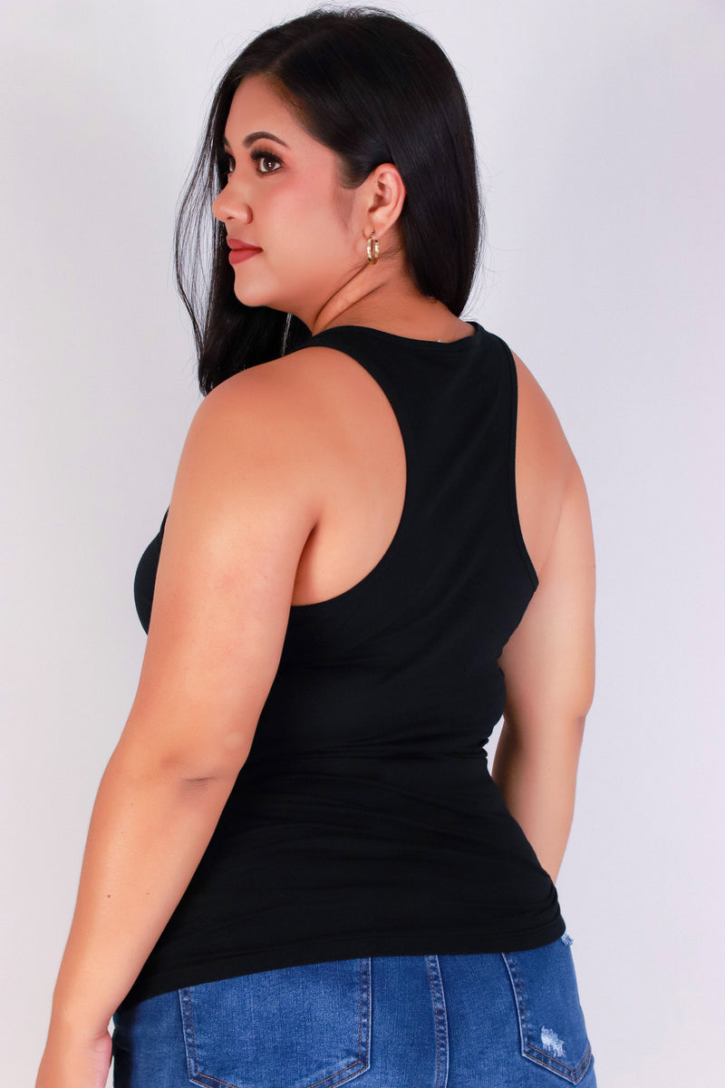 Jeans Warehouse Hawaii - PLUS BASIC RIB TANKS - DELILAH TANK TOP | By ROSIO