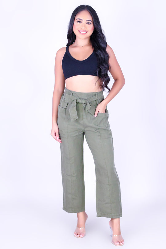 DAISY TIE WAIST PANTS
