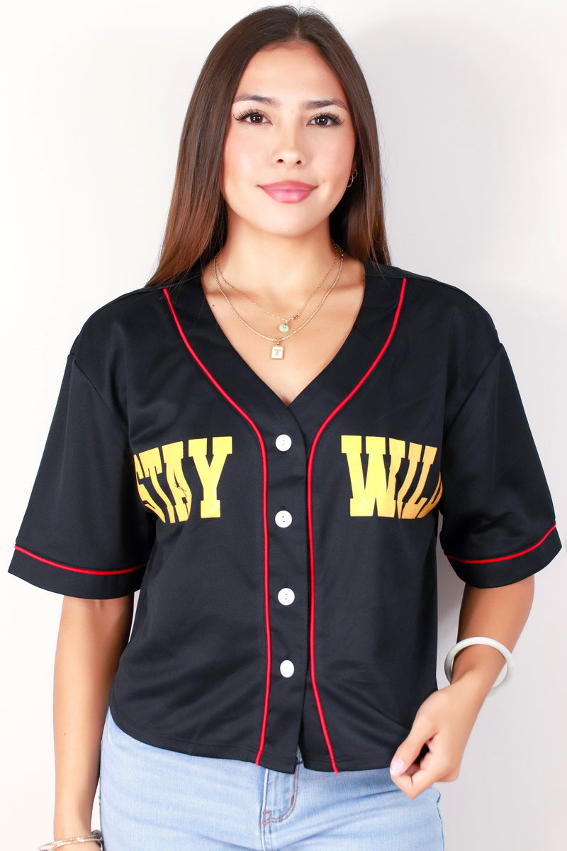 Jeans Warehouse Hawaii - S/S PRINT WOVEN CASUAL TOPS - STAY WILD JERSEY | By POPULAR 21