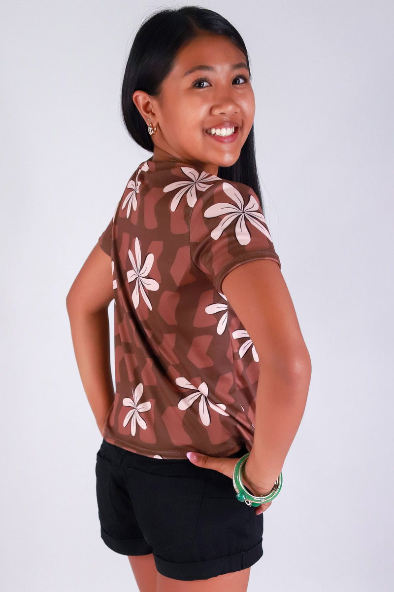 Jeans Warehouse Hawaii - S/S PRINT 2-16 - TIARE SHELL TEE | KIDS SIZE 2-16 | By LUZ