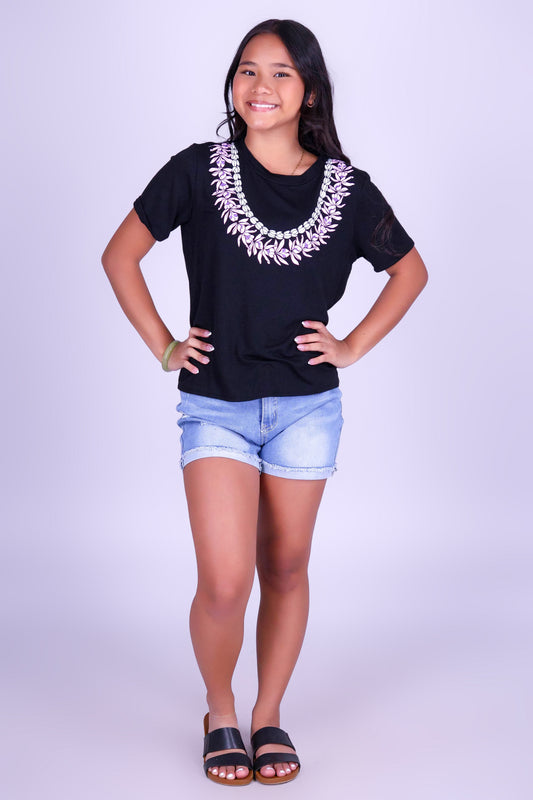 PIKAKE HONOHONO LEI TEE | KIDS SIZE 8-16