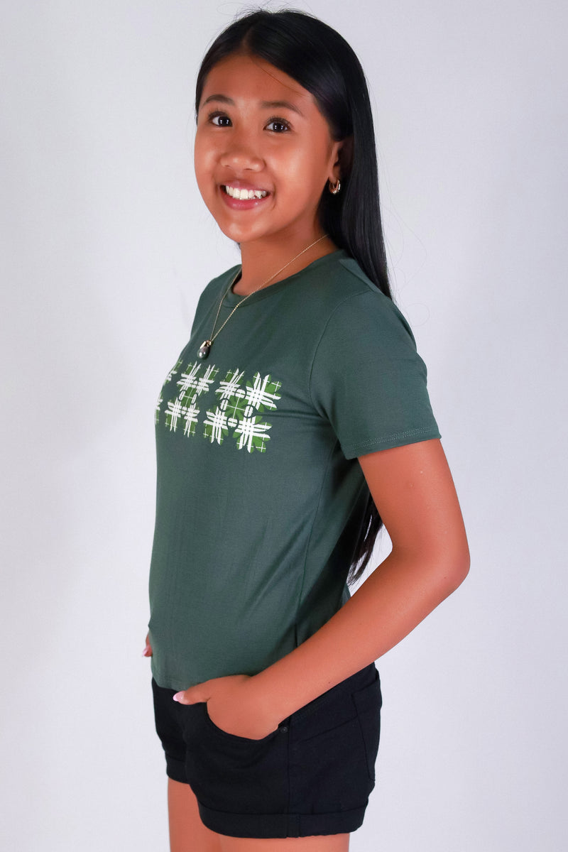 Jeans Warehouse Hawaii - S/S PRINT 2-16 - ULU PALAKA TEE | KIDS SIZE 2-16 | By LUZ
