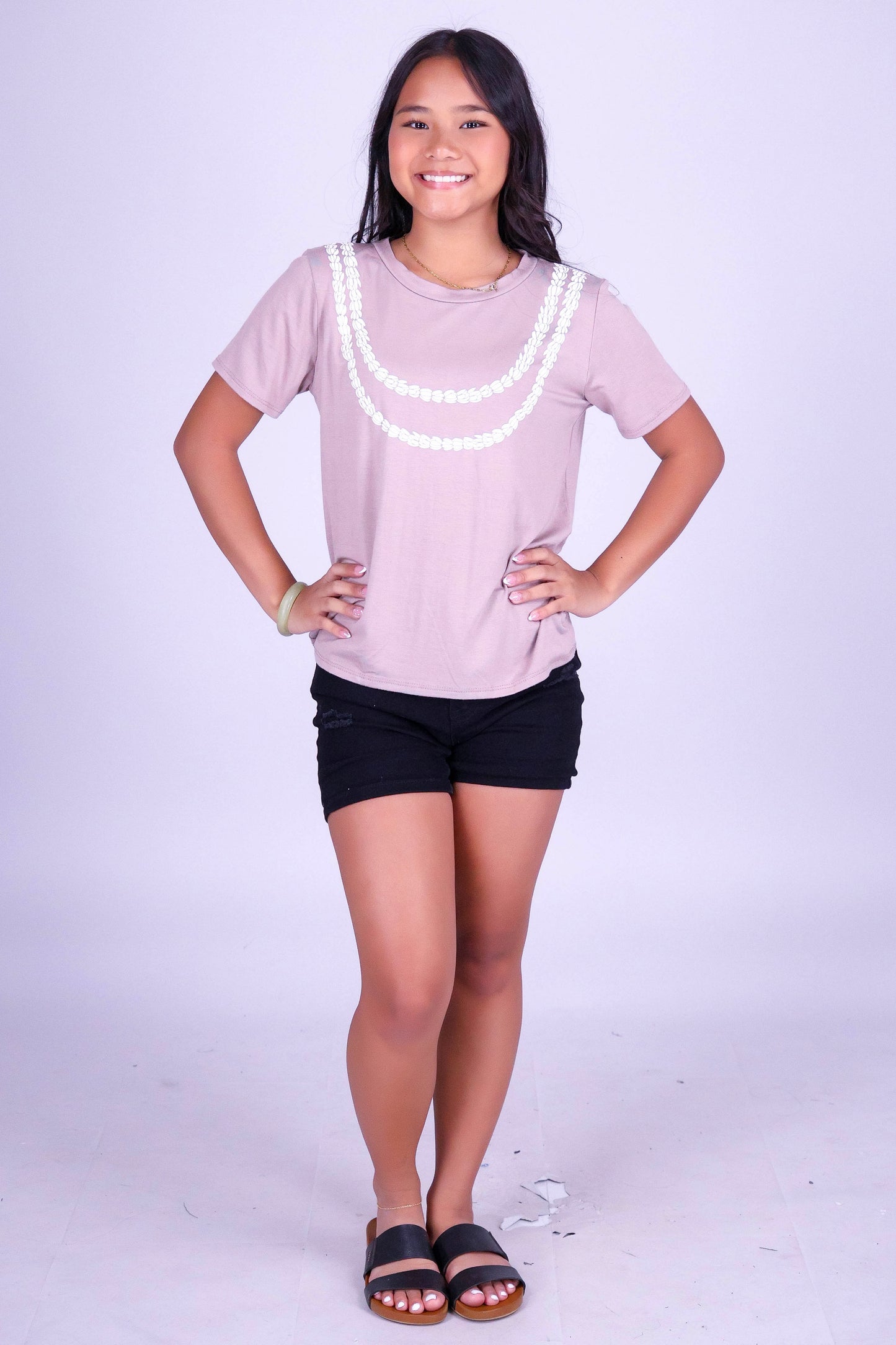 2 LEI PIKAKE TEE | KIDS SIZE 8-16