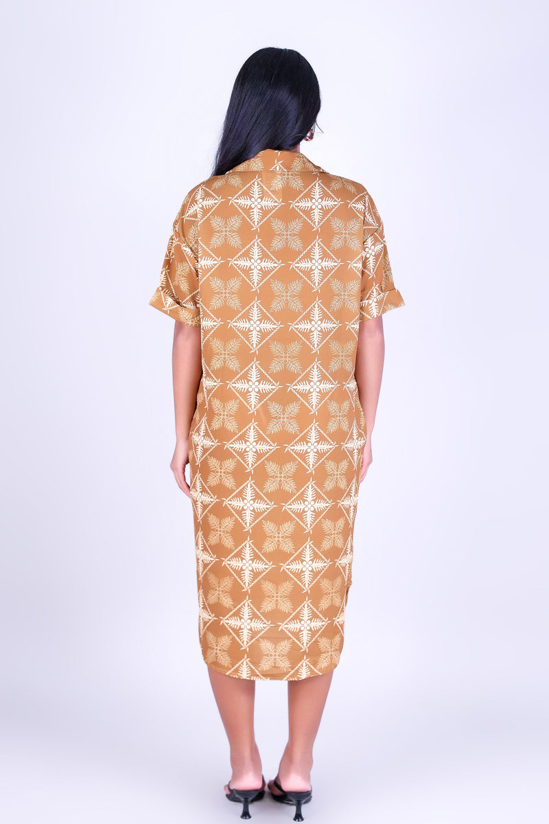 ULU QUILT BUTTON DOWN DRESS