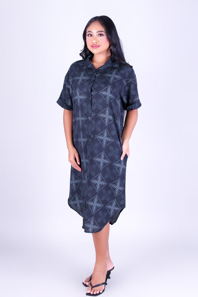 ULU QUILT BUTTON DOWN DRESS