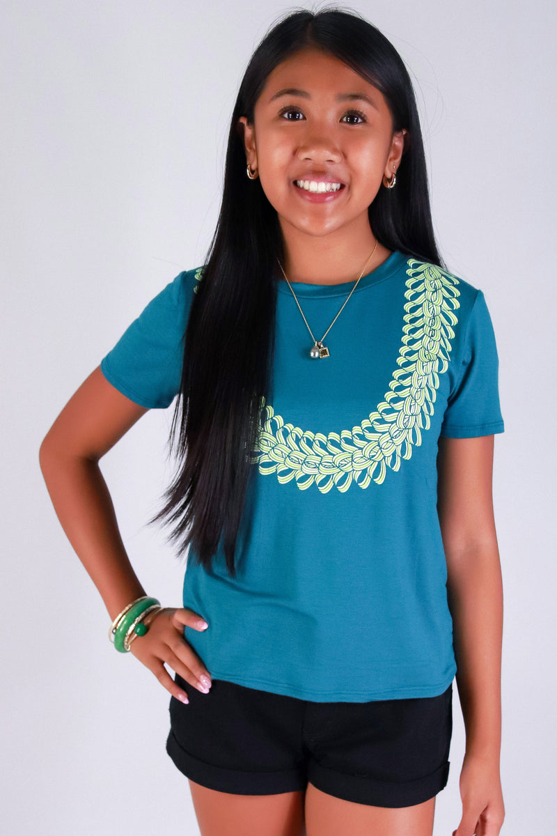Jeans Warehouse Hawaii - S/S PRINT 2-16 - SONG OF INDIA LEI TEE | KIDS SIZE 2-16 | By LUZ