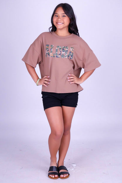ALOHA CAMO OVERSIZED TEE | KIDS SIZE 2-14