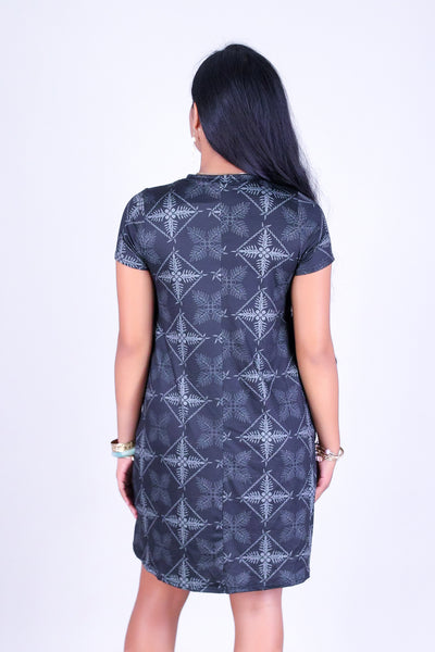 ULU QUILT TRAPEZE DRESS
