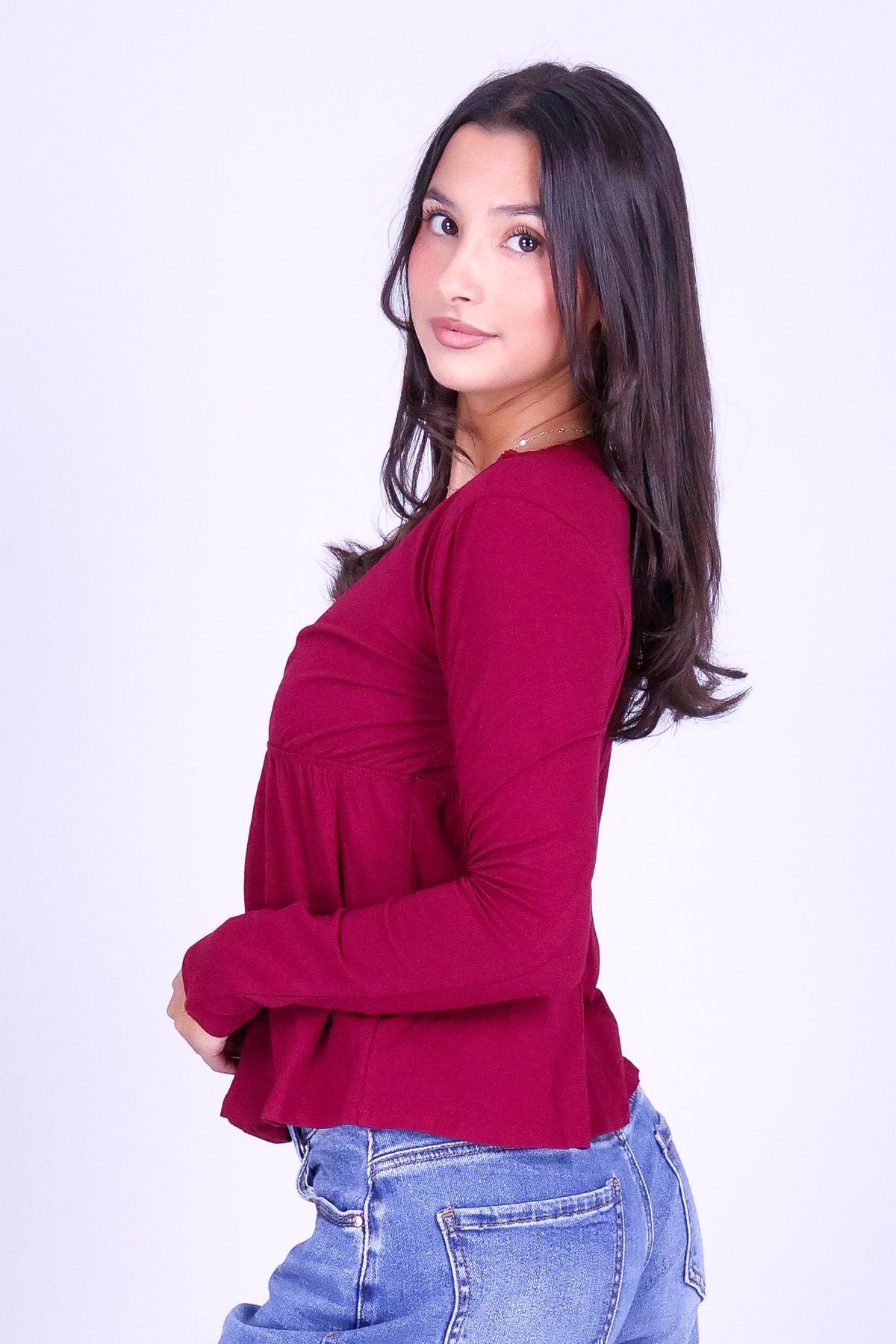 A LITTLE CRUSH BABYDOLL TOP