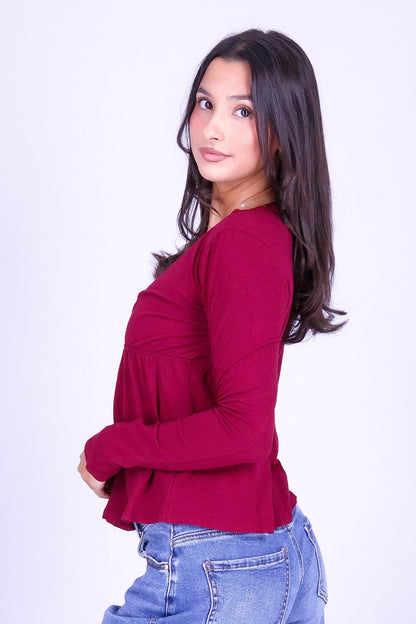 A LITTLE CRUSH BABYDOLL TOP