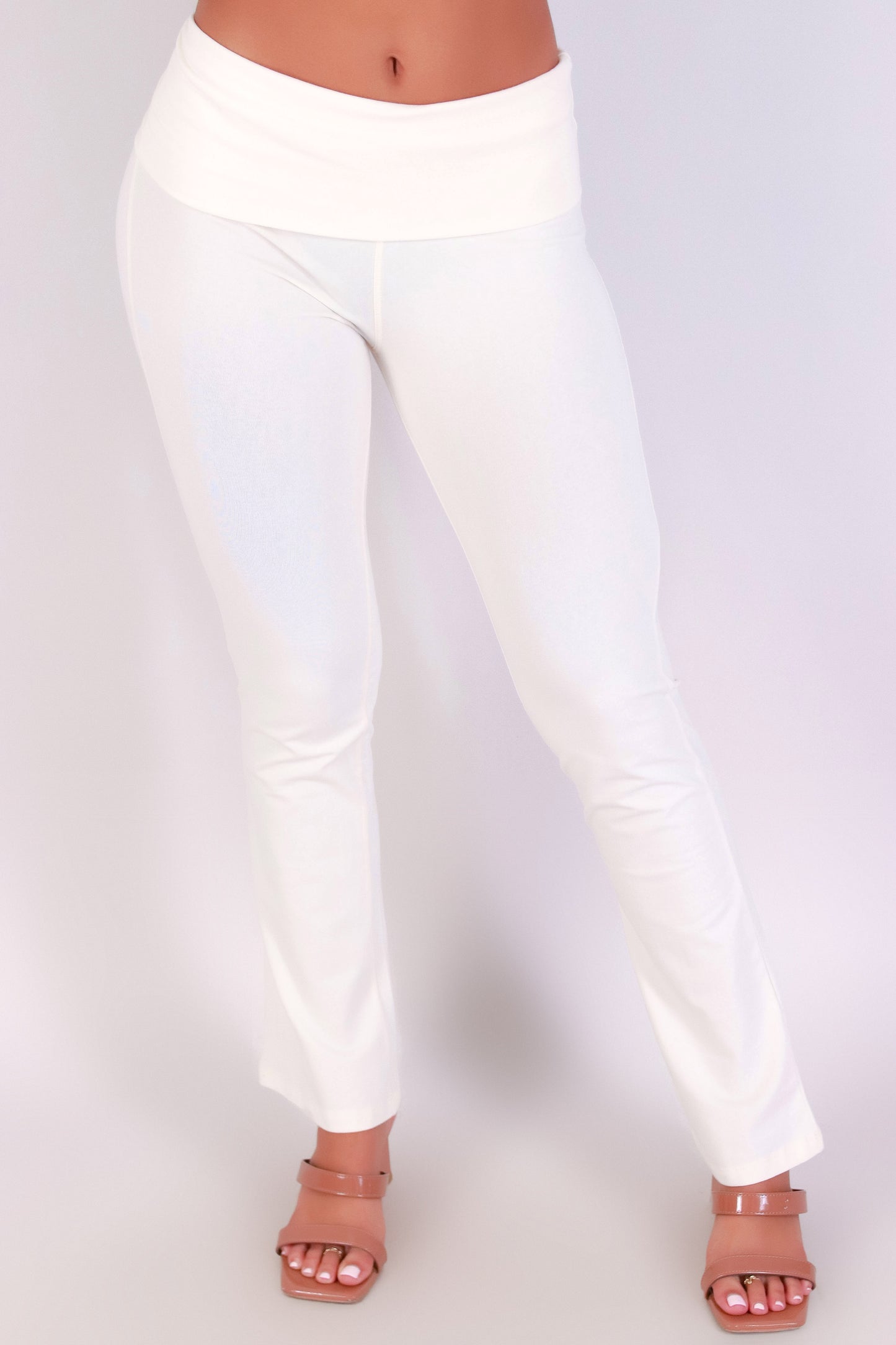 Jeans Warehouse Hawaii - SOLID KNIT PANTS - EVERYDAY FOLD FLARE PANTS | By ACTIVE USA