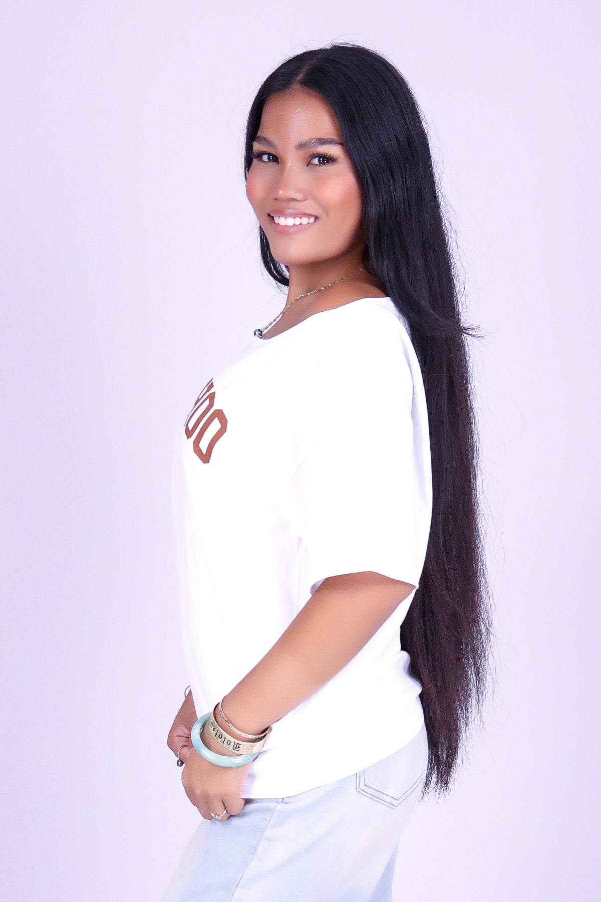 CHEE HOO! OVERSIZED OFF SHOULDER TEE
