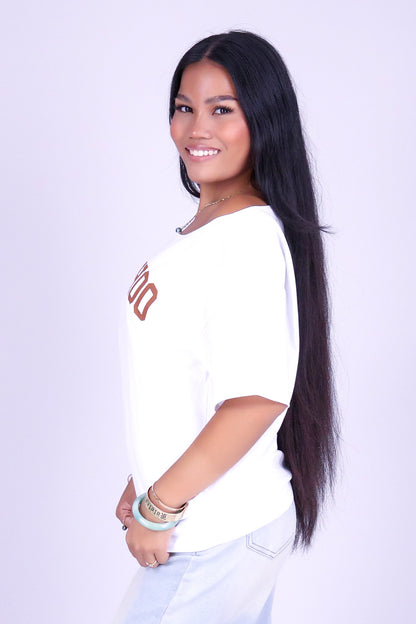 CHEE HOO! OVERSIZED OFF SHOULDER TEE
