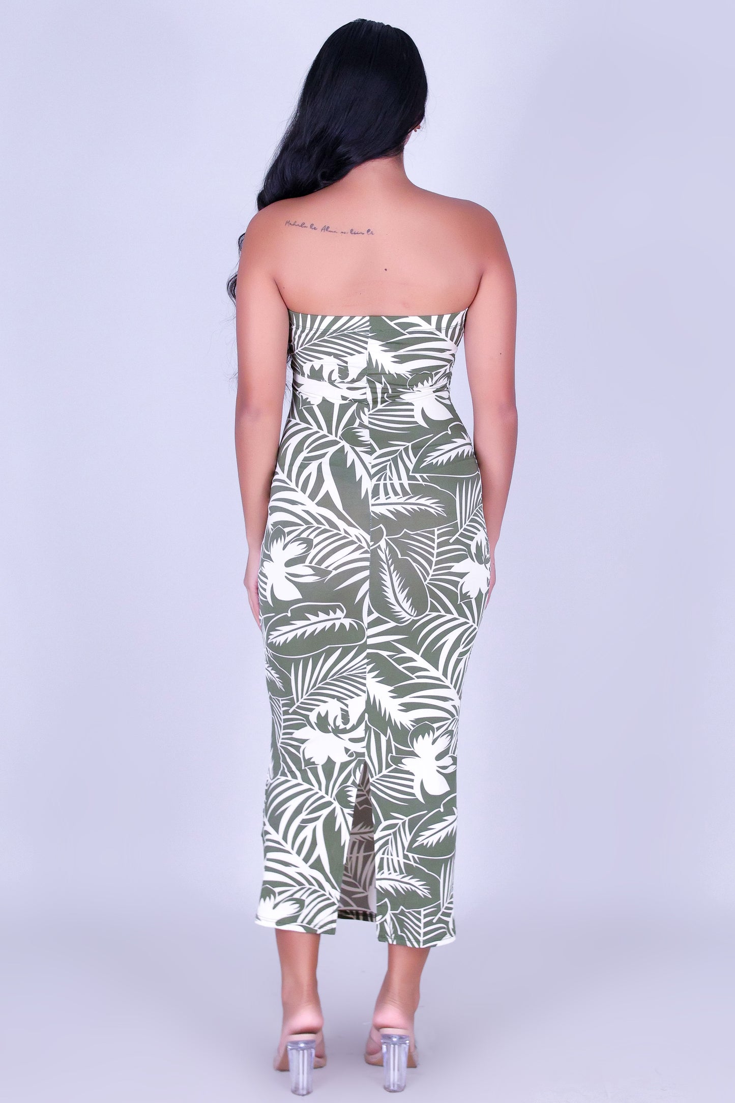 LEAF FLOW MIDI DRESS