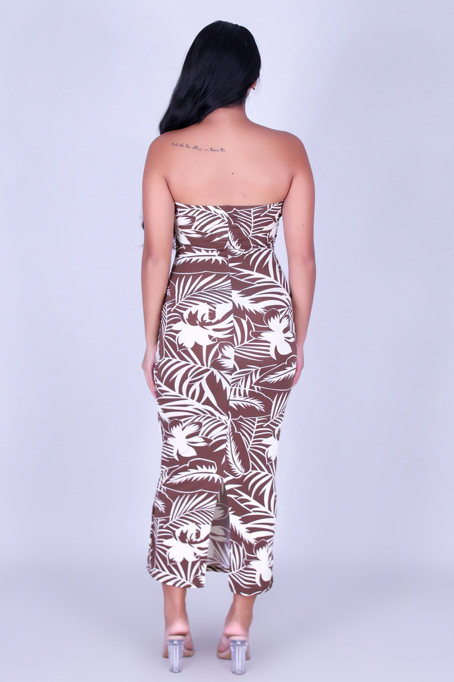 LEAF FLOW MIDI DRESS