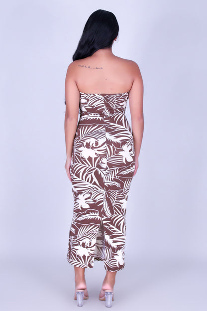 LEAF FLOW MIDI DRESS