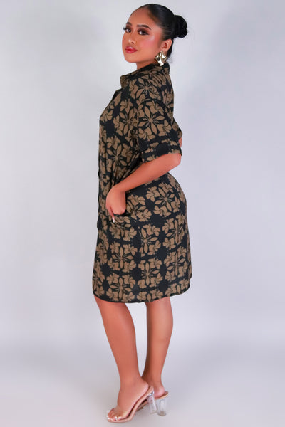 Jeans Warehouse Hawaii - SLEEVE SHORT PRINT DRESSES - HIBISCUS QUILT BUTTON DOWN DRESS | By LUZ