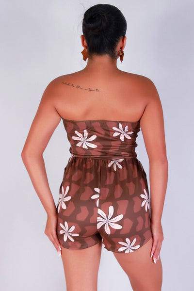 Jeans Warehouse Hawaii - PRINT CASUAL ROMPERS - TIARE SHELL TUBE ROMPER | By LUZ