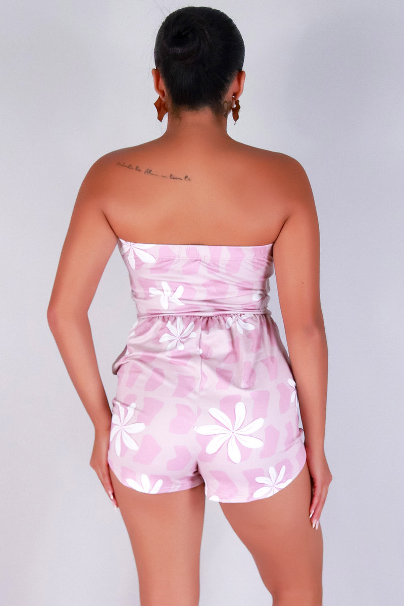 Jeans Warehouse Hawaii - PRINT CASUAL ROMPERS - TIARE SHELL TUBE ROMPER | By LUZ