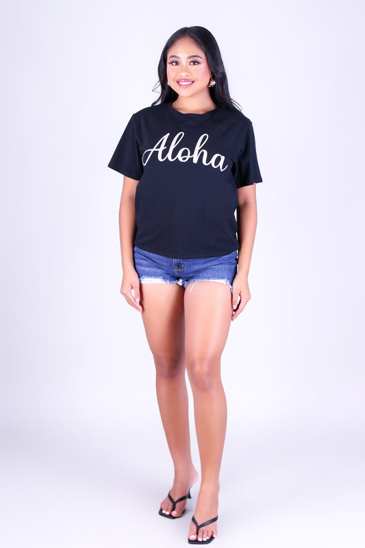 ALOHA CURSIVE TEE