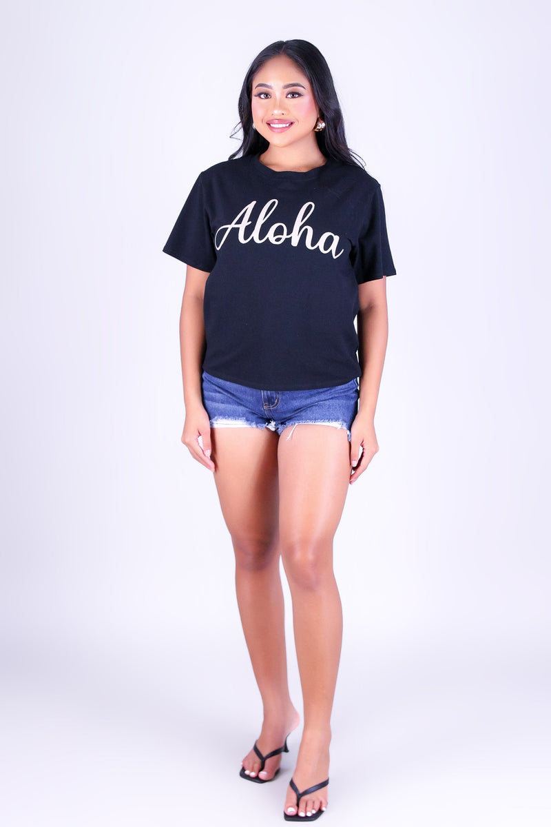 ALOHA CURSIVE TEE