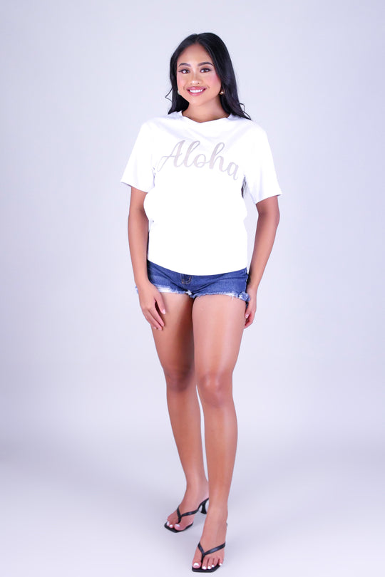 ALOHA CURSIVE TEE