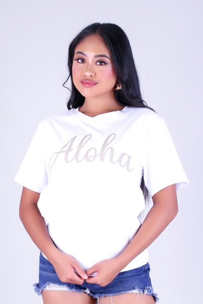 ALOHA CURSIVE TEE
