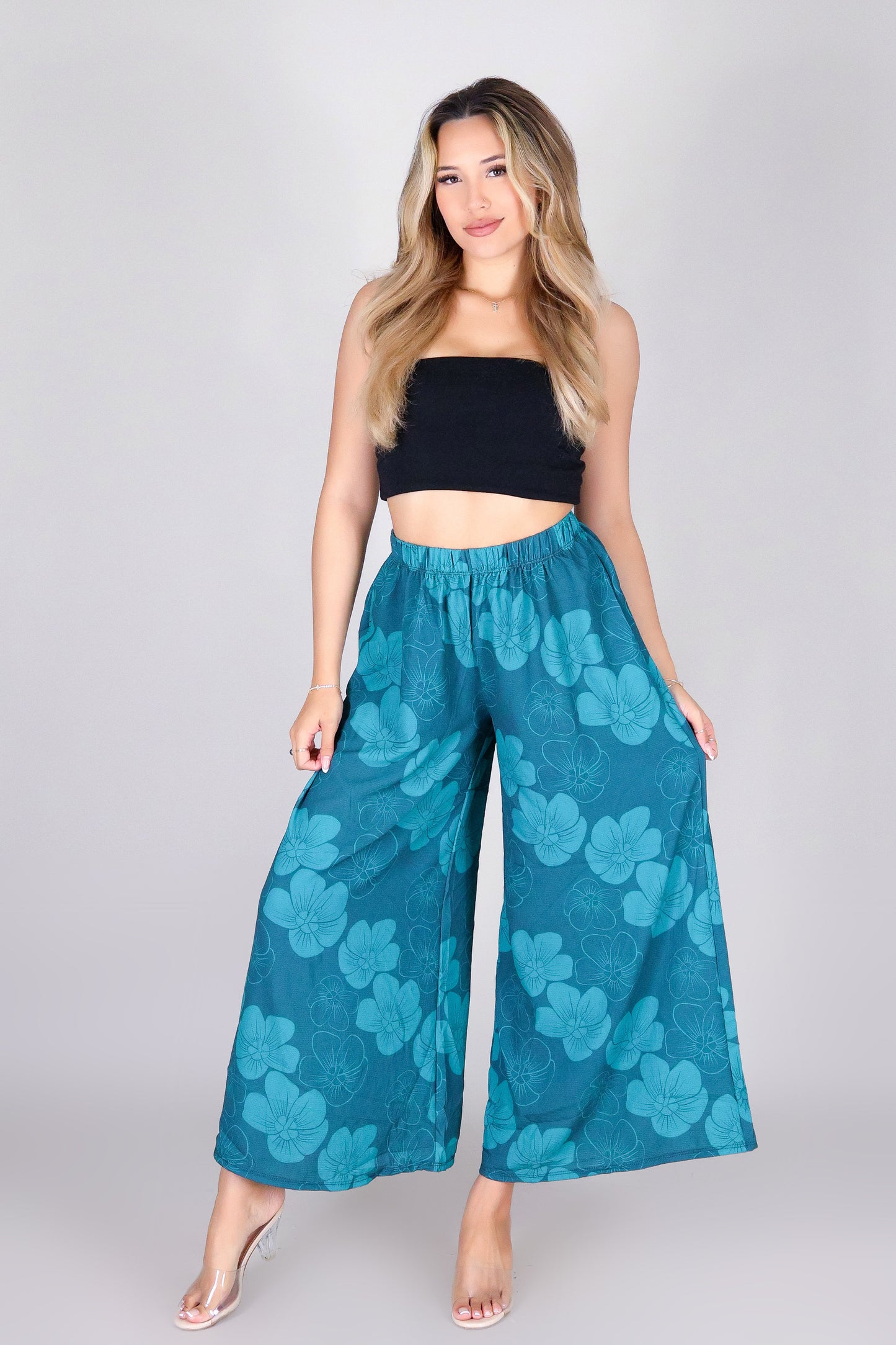 HAU FLOWER PALAZZO PANTS