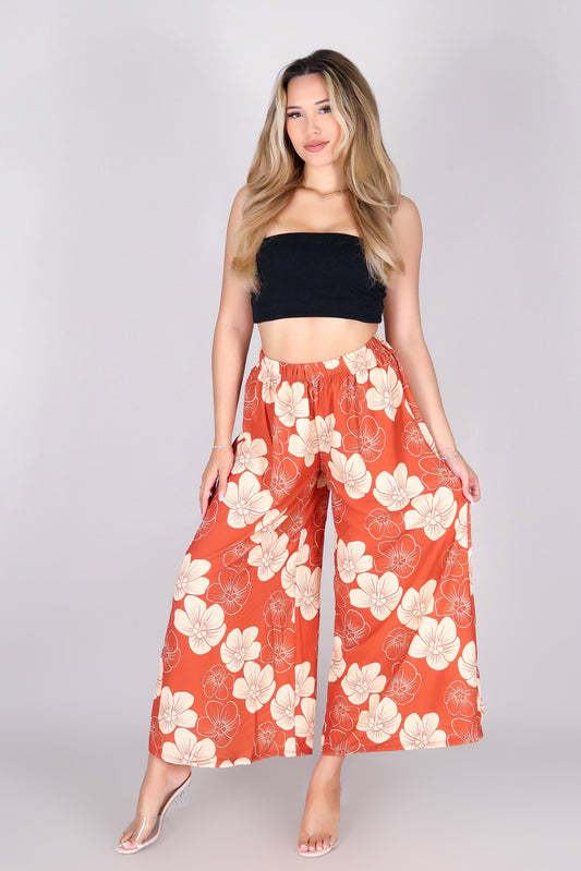HAU FLOWER PALAZZO PANTS