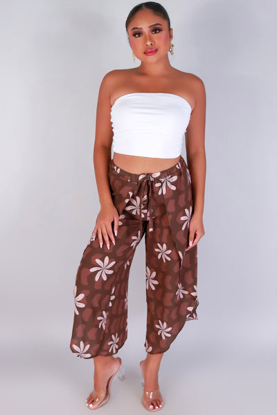 Jeans Warehouse Hawaii - PRINT WOVEN CAPRI'S - TIARE SHELL WOVEN CAPRI'S | By LUZ