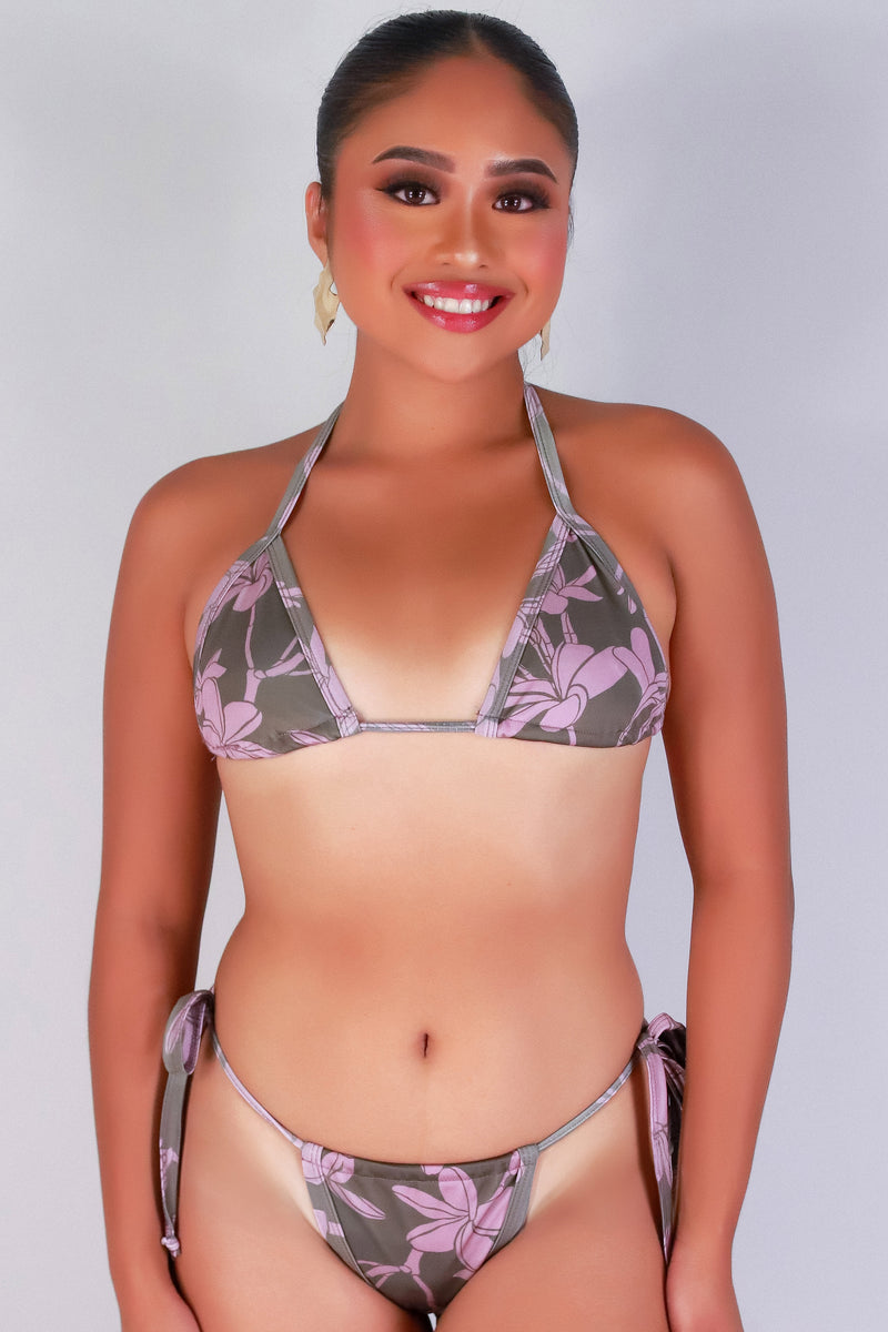Jeans Warehouse Hawaii - MATCHING SEP TRIANGLE TOP - PLUMERIA TREE BIKINI TOP | By LUZ