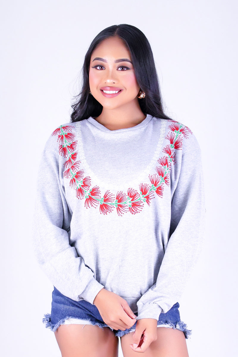 OHIA LEHUA PIKAKE LEI SWEATER