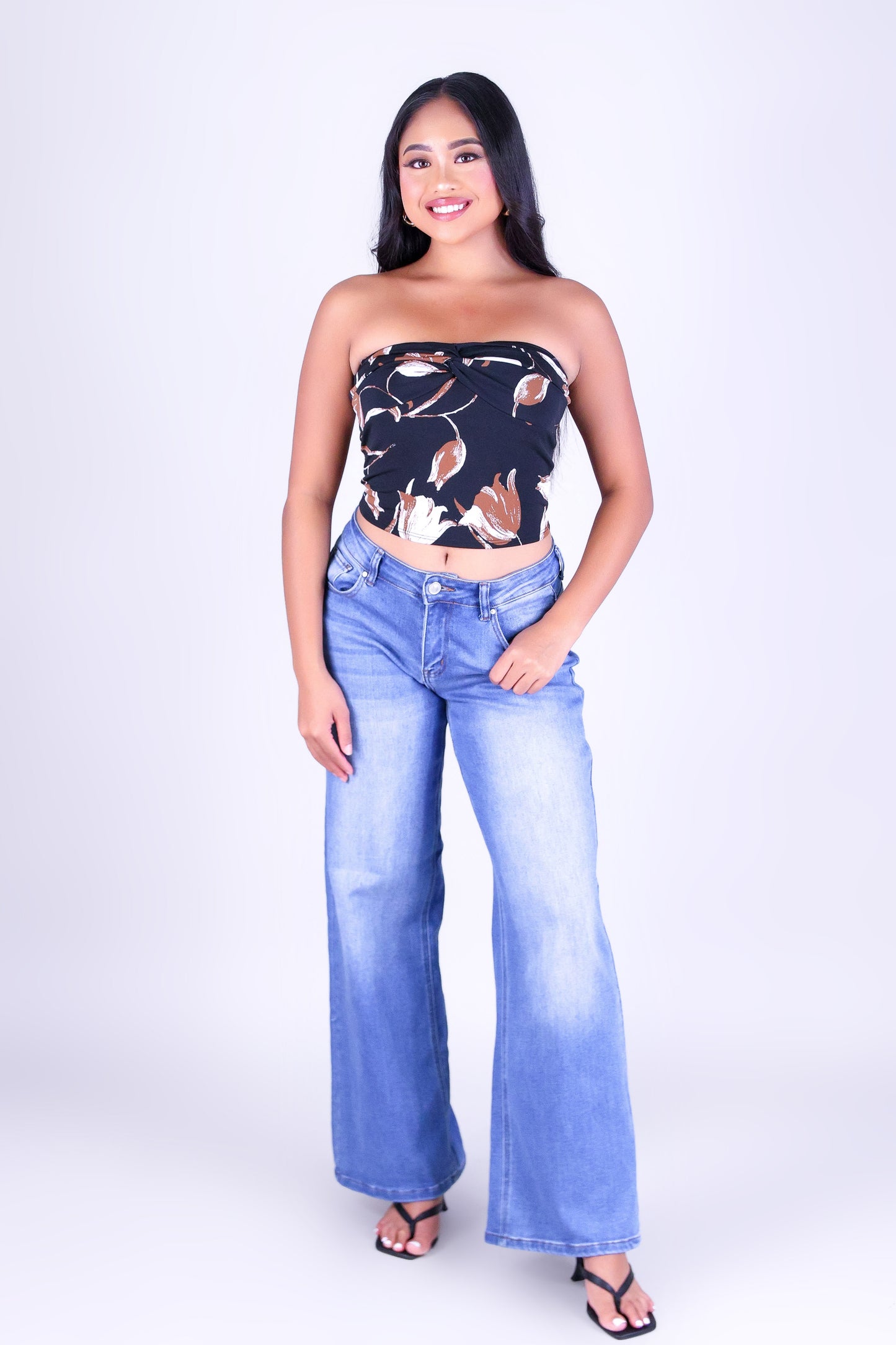 PETAL TOUCH CROP TUBE TOP