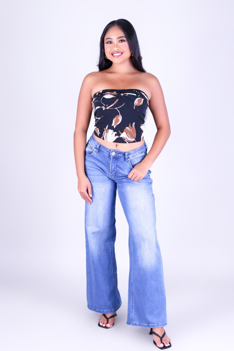 PETAL TOUCH CROP TUBE TOP